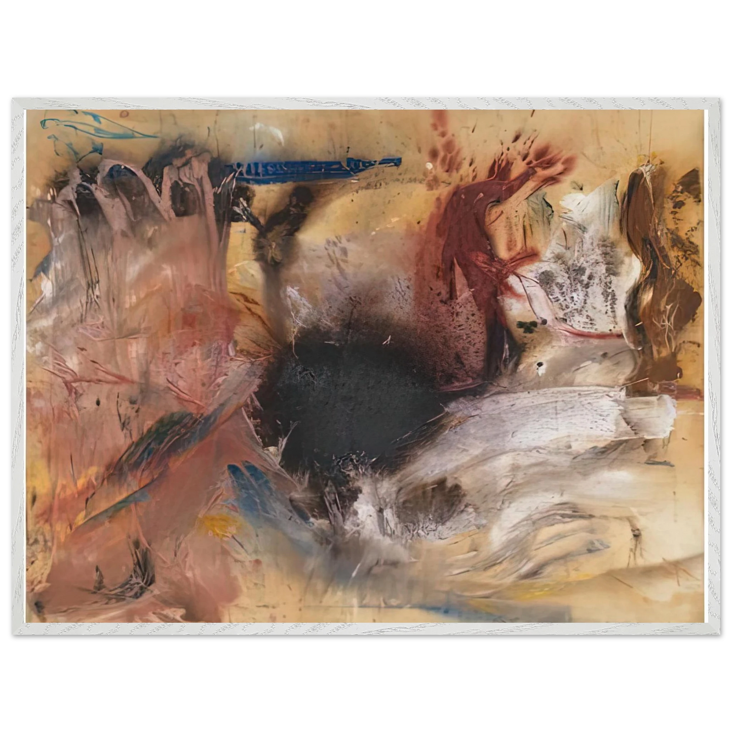 Helen Frankenthaler - Sun Spot, 1954- Wall Art - 30x40 cm / 12x16 inches - Premium Wooden Framed Poster With Fine Art Paper - White frame