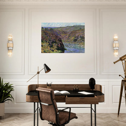 Valley of the Creuse, Sunlight Effect - claude monet Brushed Aluminum Print - 70x100 cm / 28x40 inches | claude monet Aluminum Print | claude monet Prints
