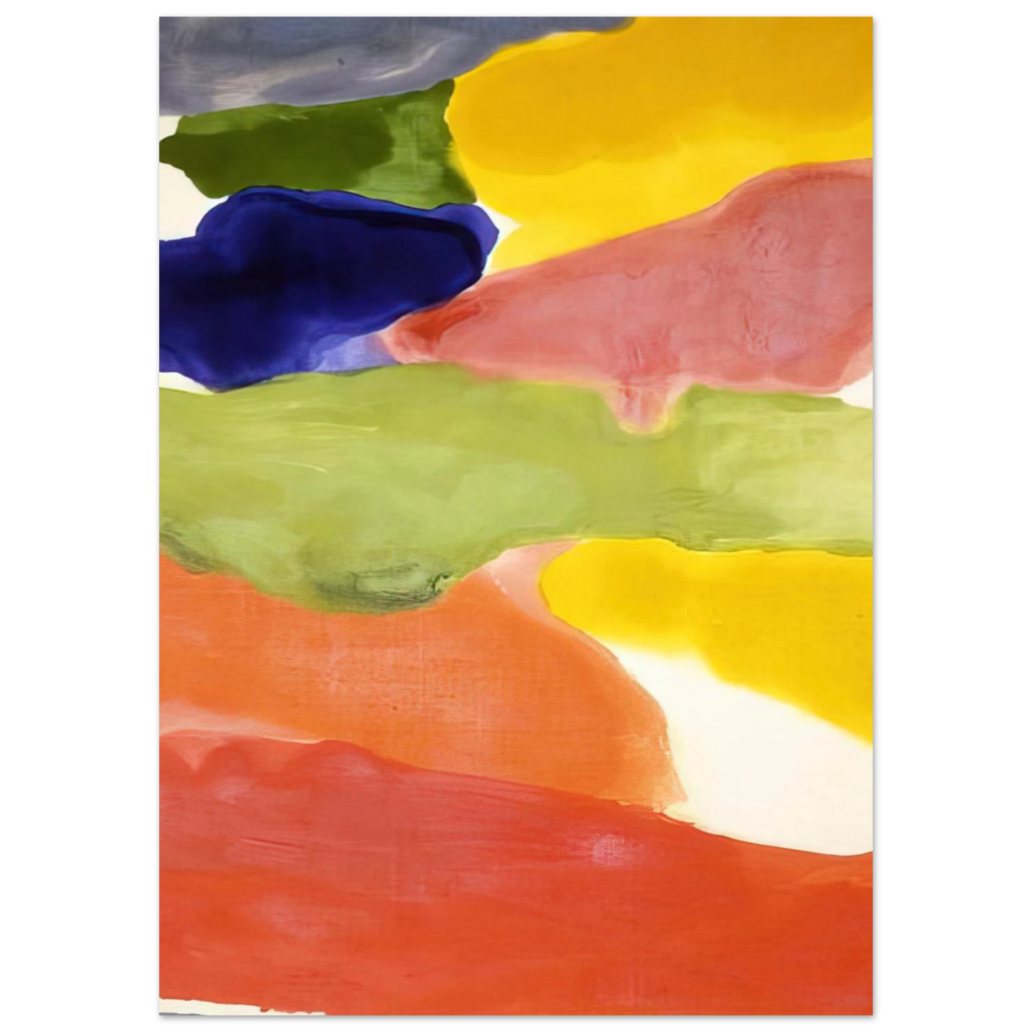 Helen Frankenthaler - Tutti-Fruitti - 1966 Wall art - 50x70 cm / 20x28 inches - Premium Wooden Framed Poster With Fine Art Paper - Black frame