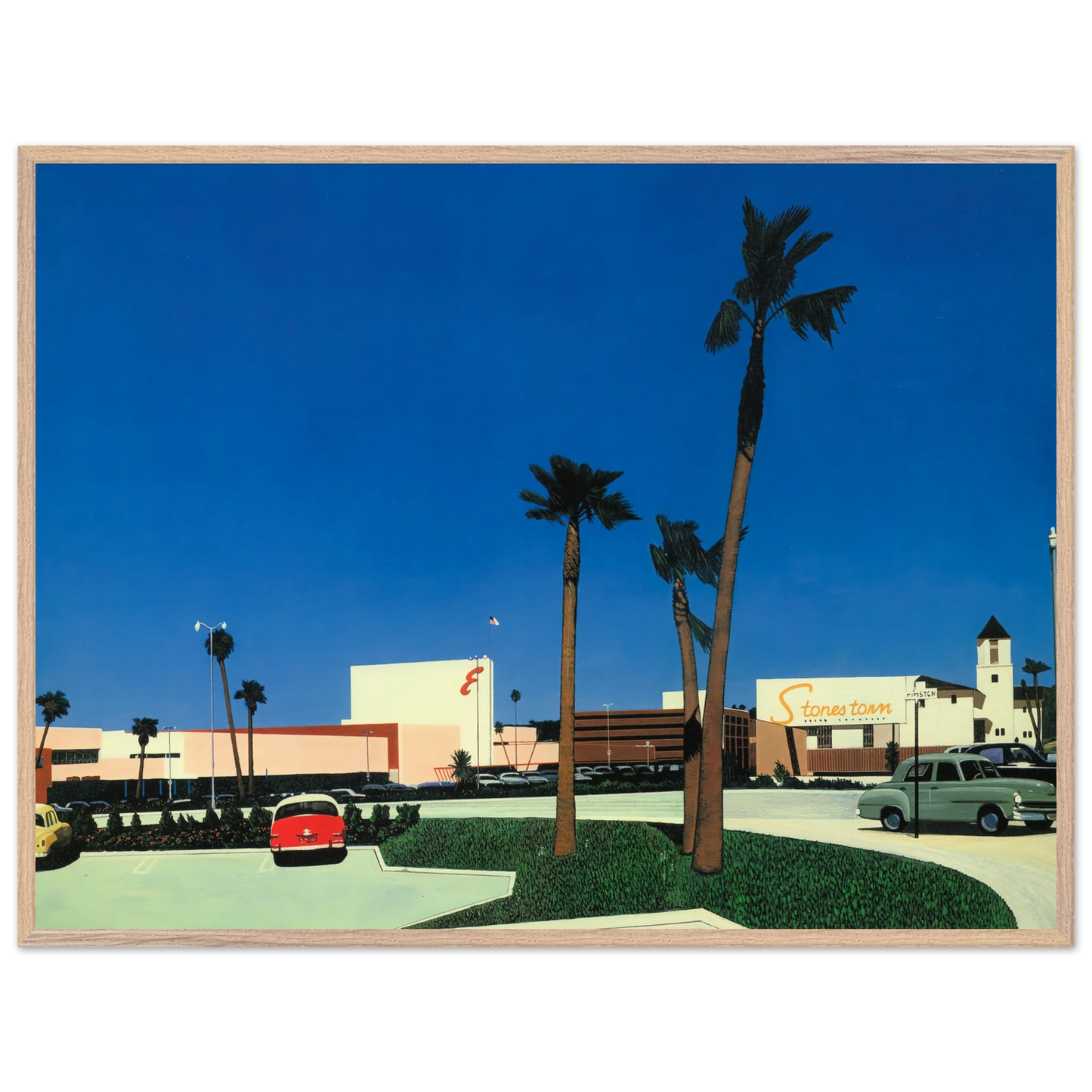 Hiroshi Nagai - In the beginning Stonestown Wall Art - 30x40 cm / 12x16 inches - Premium Wooden Framed Poster With Fine Art Paper - Black frame