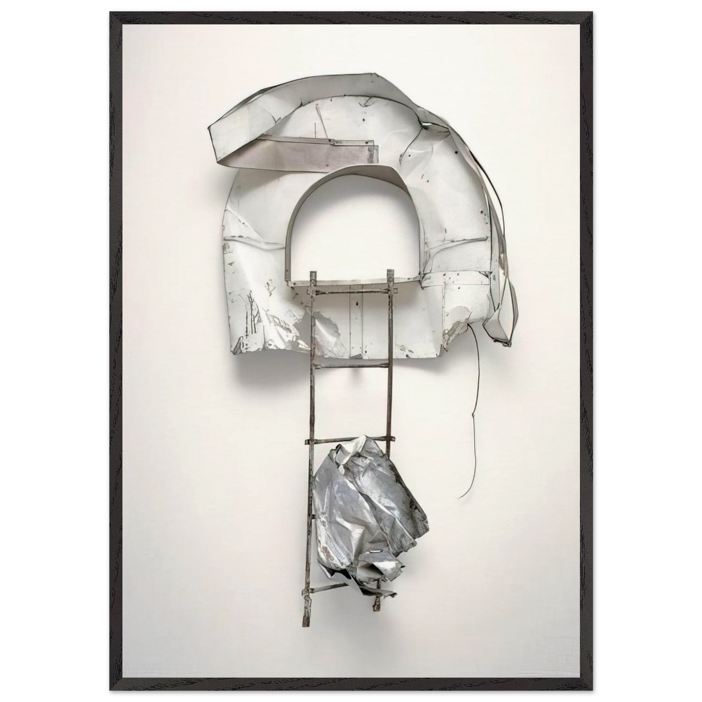 BALCONE GLUT NEAPOLITAN 1987 - Robert Rauschenberg Framed Art Print – Black Wooden Frame - Default Title - -Framed Art Print