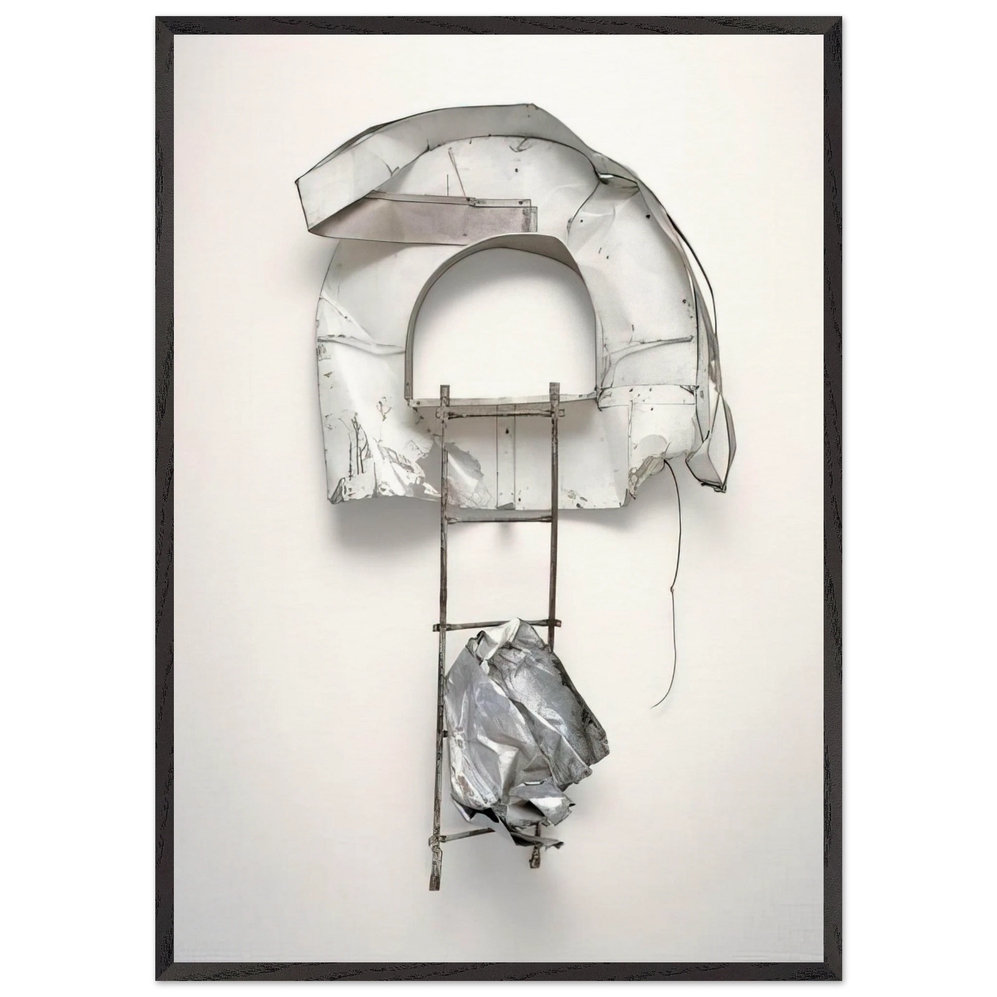 BALCONE GLUT NEAPOLITAN 1987 - Robert Rauschenberg Framed Art Print – Black Wooden Frame - Default Title - -Framed Art Print