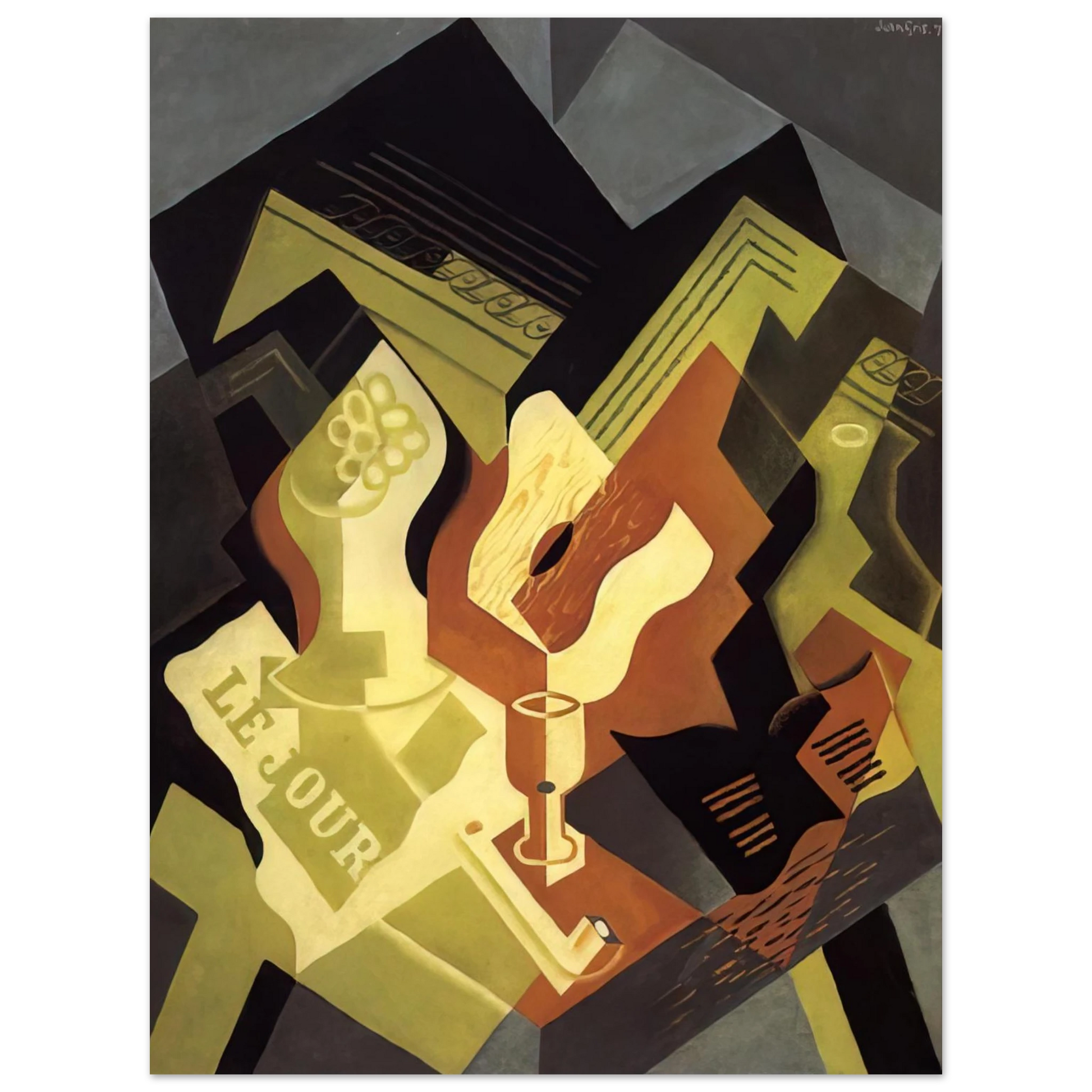 Juan Gris - GUITAR AND FRUIT DISH Fine Art Poster - Default Title