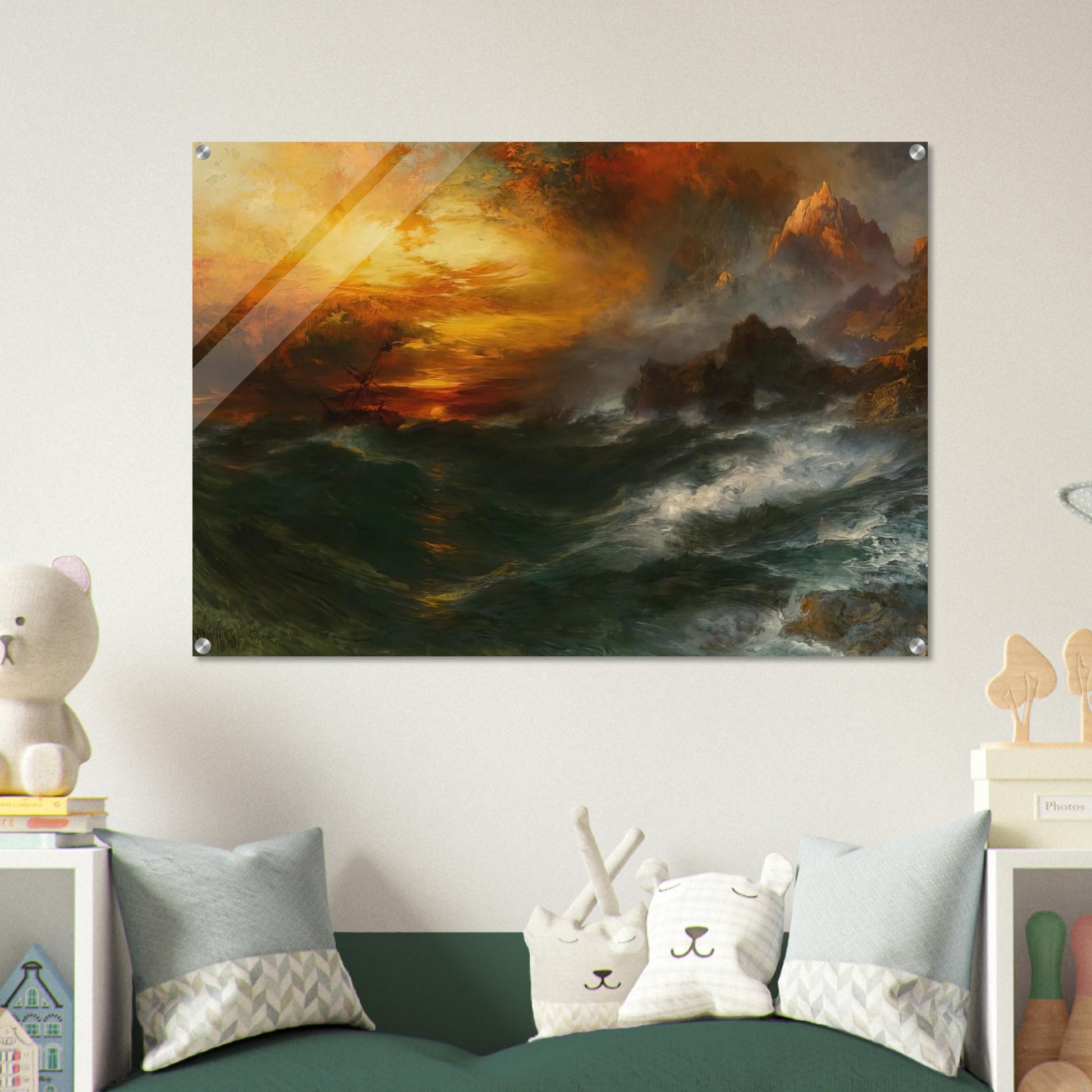 A Mountain of Loadstone Arabian Nights - Thomas Moran Acrylic Print - 70x100 cm / 28x40″ inches | Thomas Moran Wall Art | Thomas Moran Prints