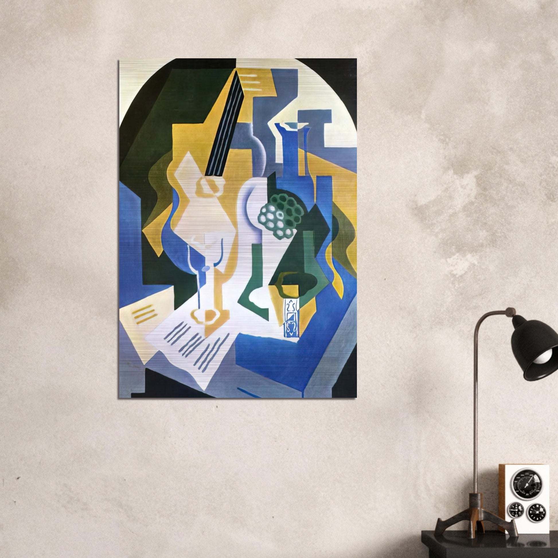 STILL LIFE WITH FRUIT BOWL AND MANDOLIN 1919 - Juan Gris Brushed Aluminum Print - 70x100 cm / 28x40 inches | Juan Gris Aluminum Print | Juan Gris Prints