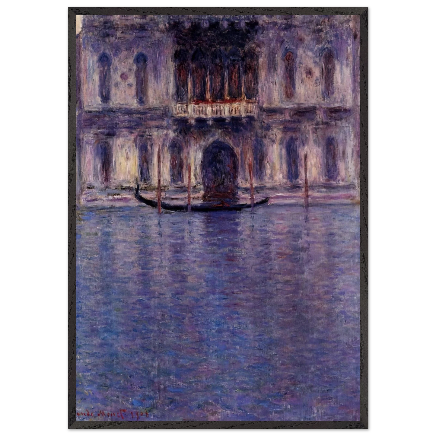 Palazzo Contarini 2 - claude monet Framed Art Print – Black Wooden Frame - Default Title - -Framed Art Print