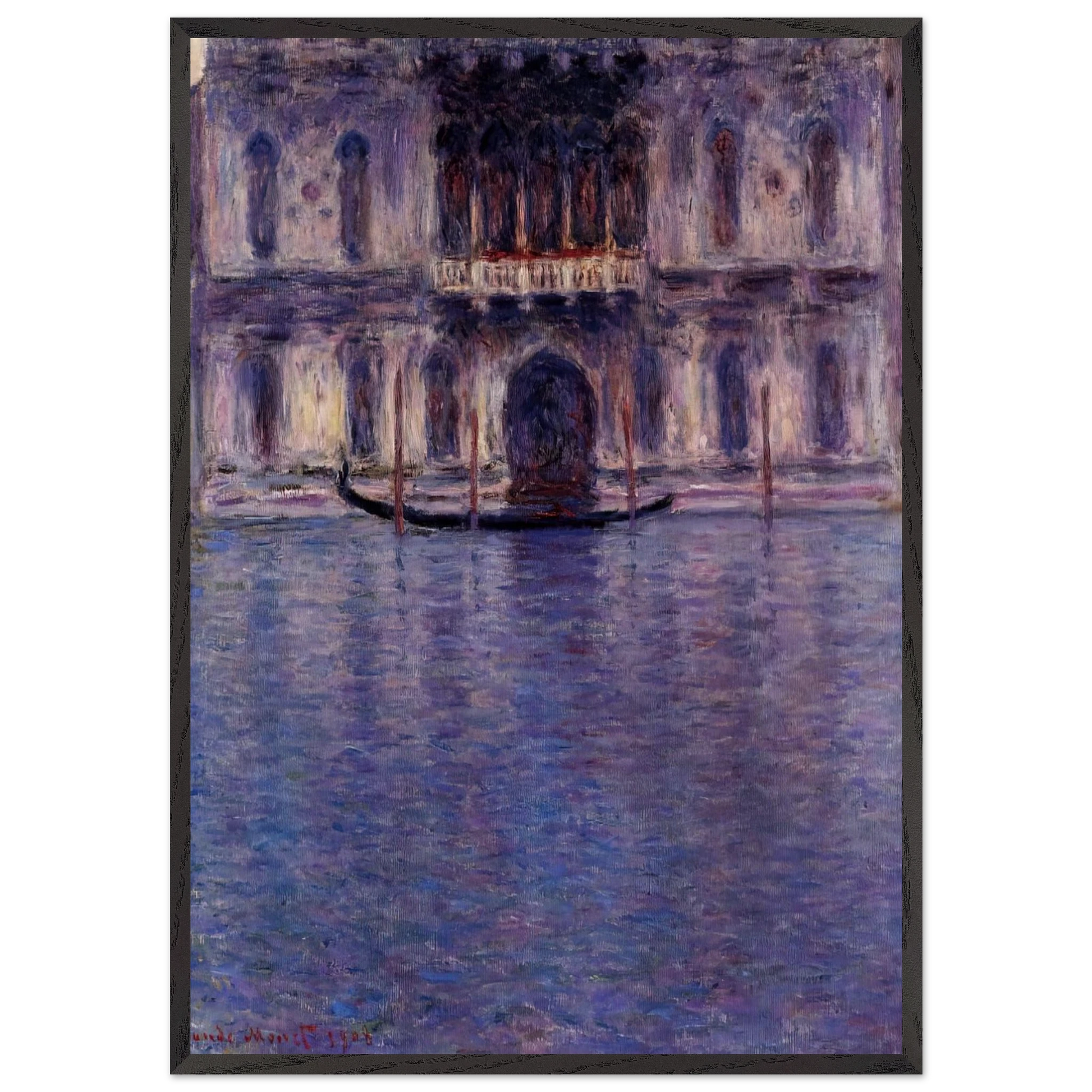 Palazzo Contarini 2 - claude monet Framed Art Print – Black Wooden Frame - Default Title - -Framed Art Print