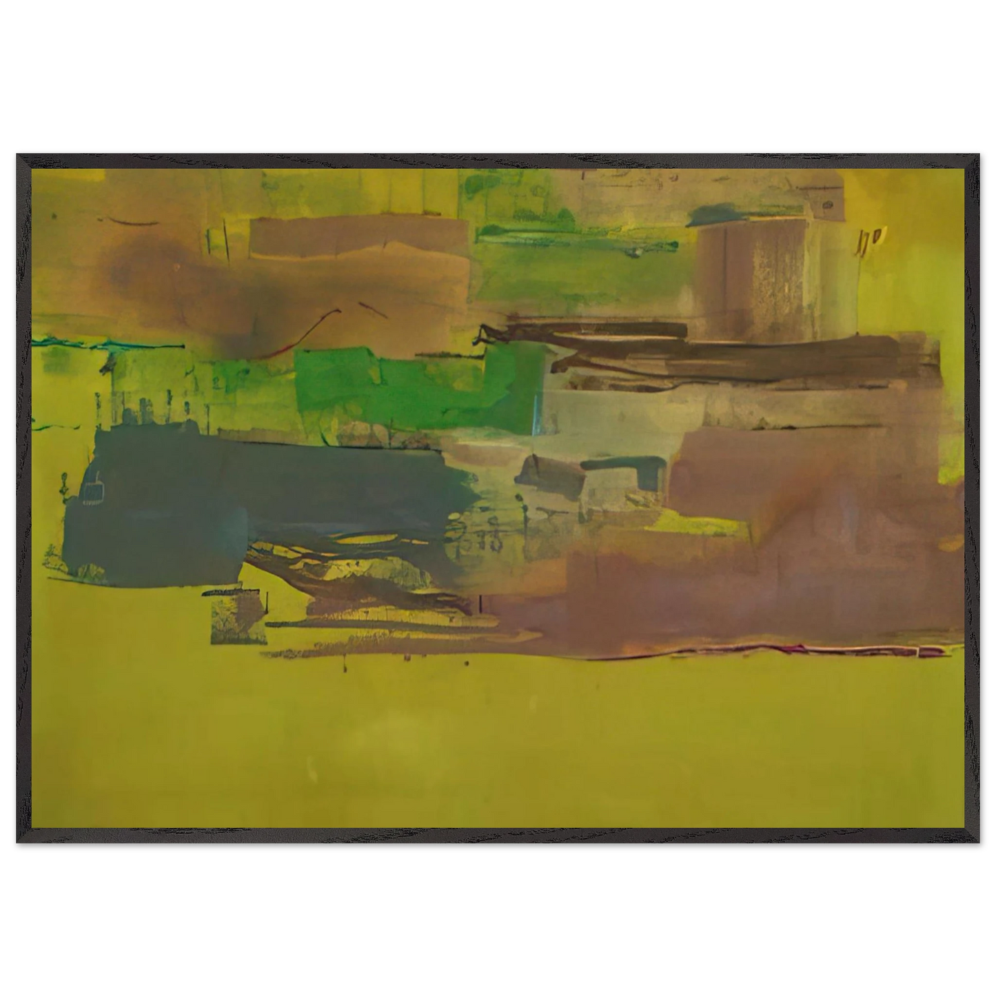 Helen Frankenthaler - August Deep - 1978 Wall art - 30x40 cm / 12x16 inches - Premium Wooden Framed Poster With Fine Art Paper - White frame