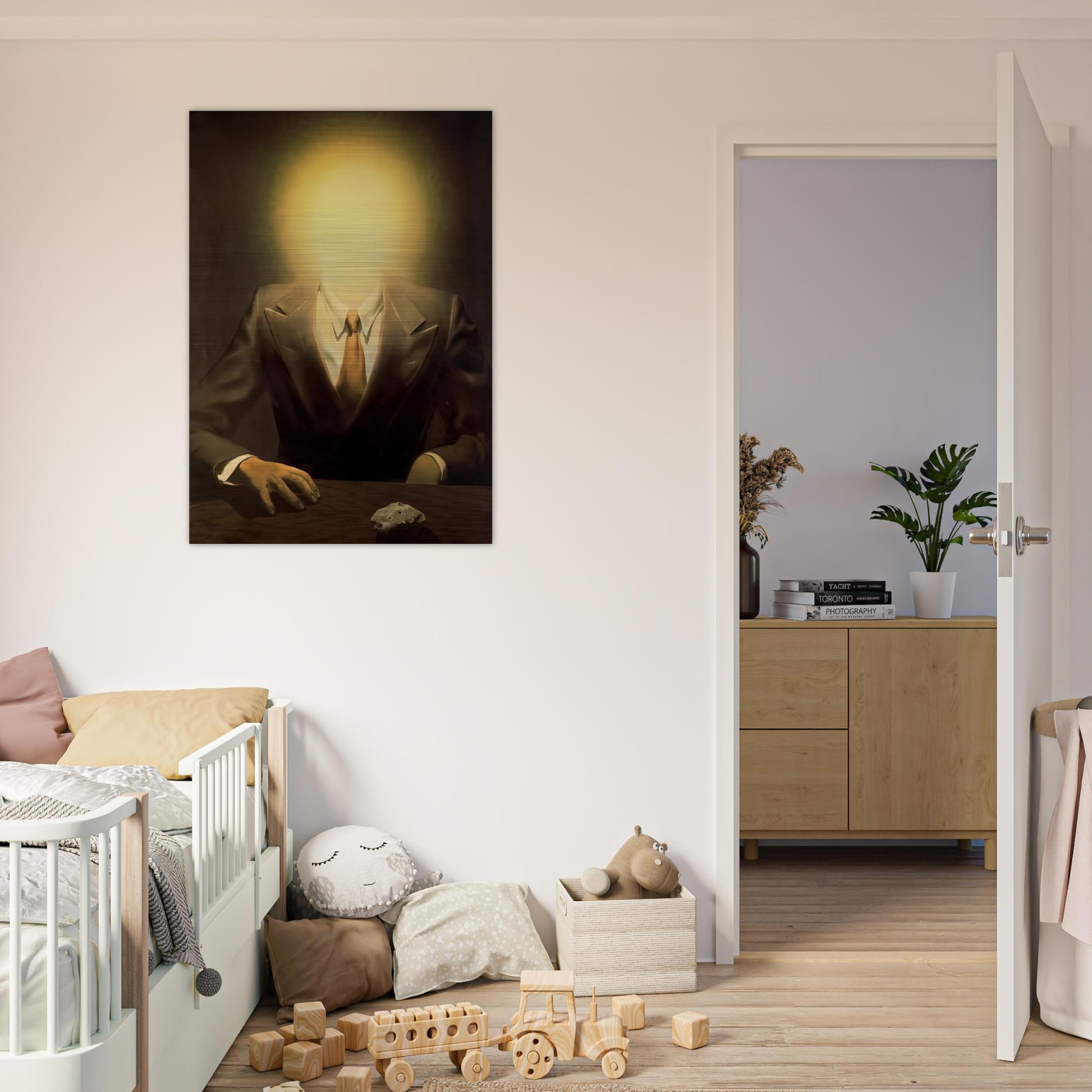 THE PLEASURE PRINCIPLE PORTRAIT OF EDWARD JAMES 1937 - Rene Magritte Brushed Aluminum Print - 70x100 cm / 28x40 inches | Rene Magritte Aluminum Print | Rene Magritte Prints