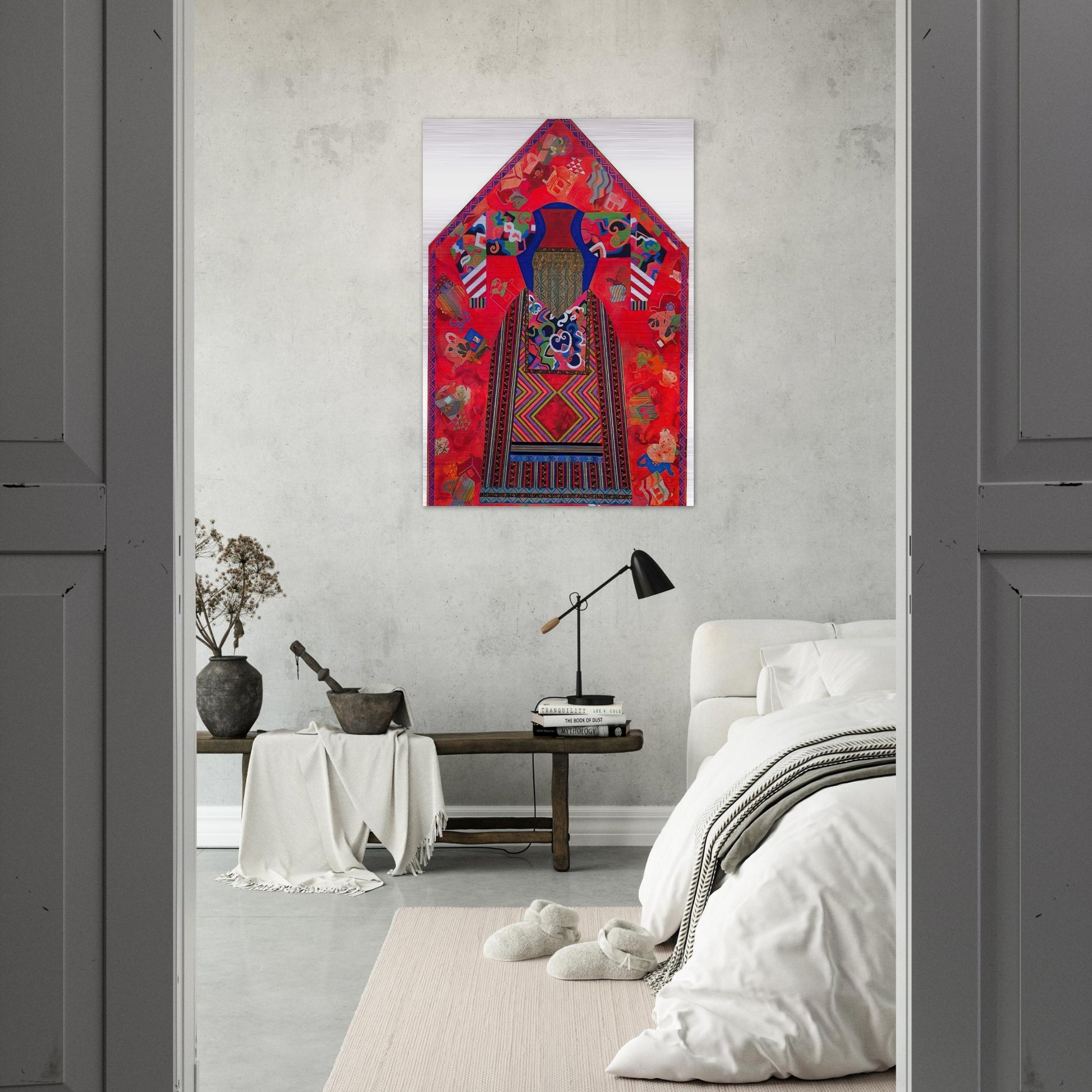 The Poet - Feminist Art, PD Pattern and Decoration - Miriam Schapiro Brushed Aluminum Print - 70x100 cm / 28x40 inches | Miriam Schapiro Aluminum Print | Miriam Schapiro Prints