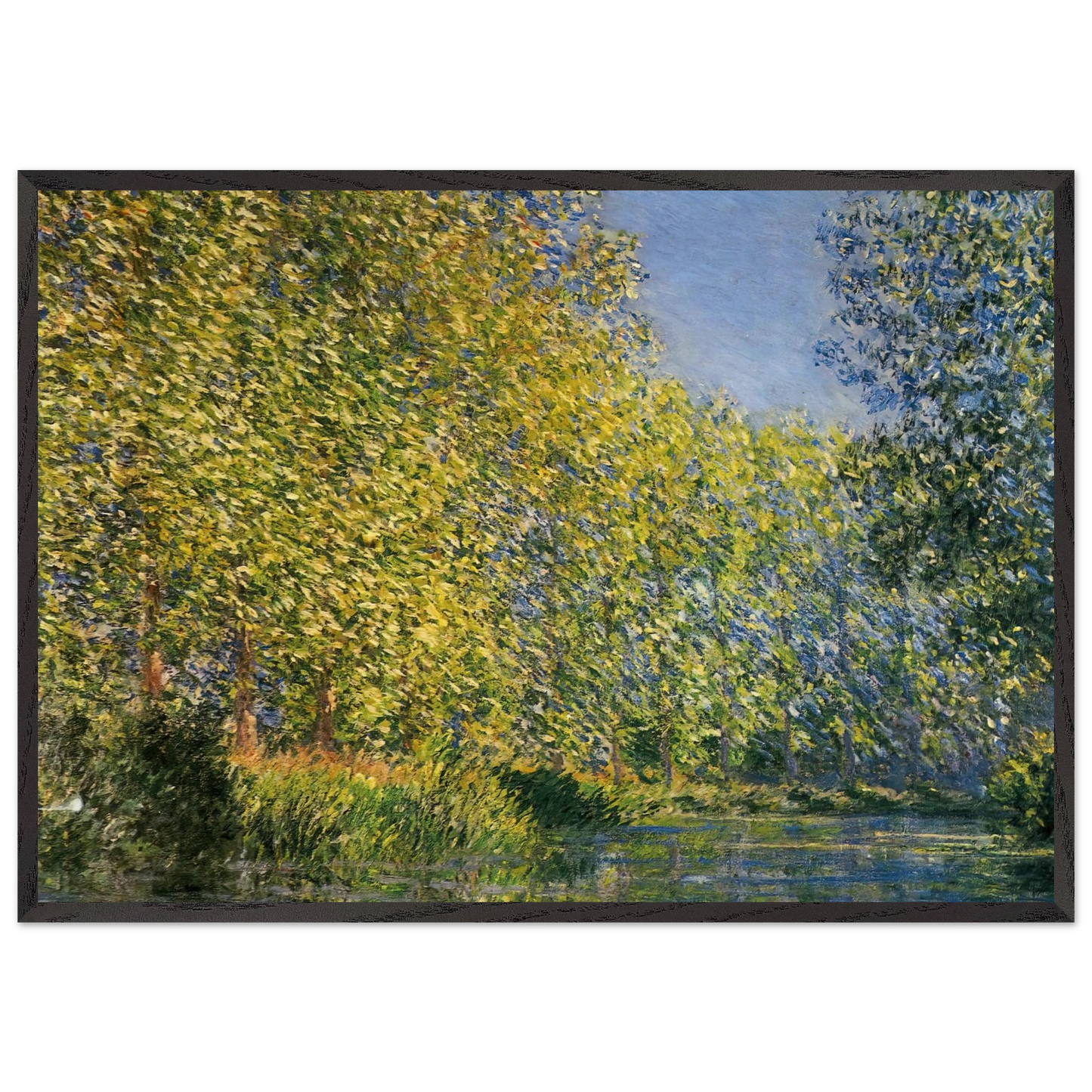 Bend in the River Epte - claude monet Framed Art Print – Black Wooden Frame - Default Title - -Framed Art Print