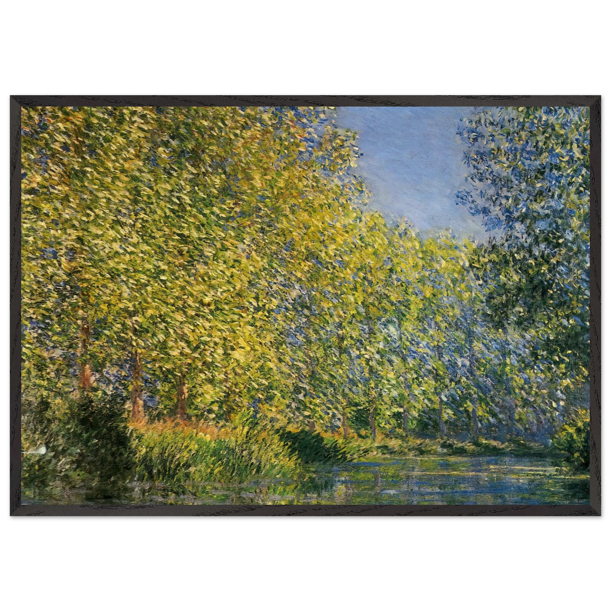 Bend in the River Epte - claude monet Framed Art Print – Black Wooden Frame - Default Title - -Framed Art Print