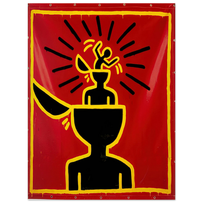 Keith Haring - UNTITLED 1982  75x100 cm / 30x40inches Fine Art Poster | Keith Haring Art For Sale