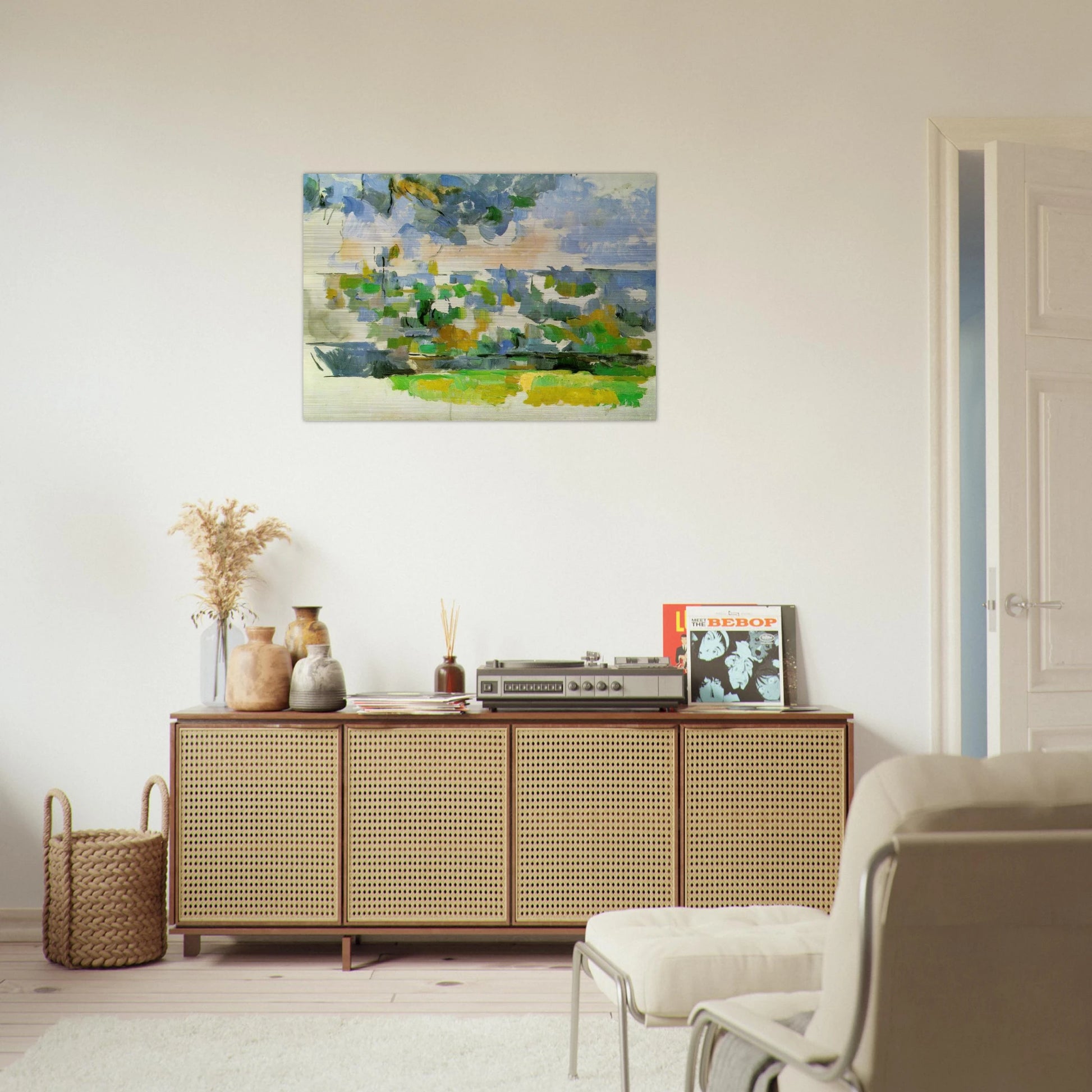 The Garden at Les Lauves - Paul Cézanne Brushed Aluminum Print - 70x100 cm / 28x40 inches | Paul Cézanne Aluminum Print | Paul Cézanne Prints