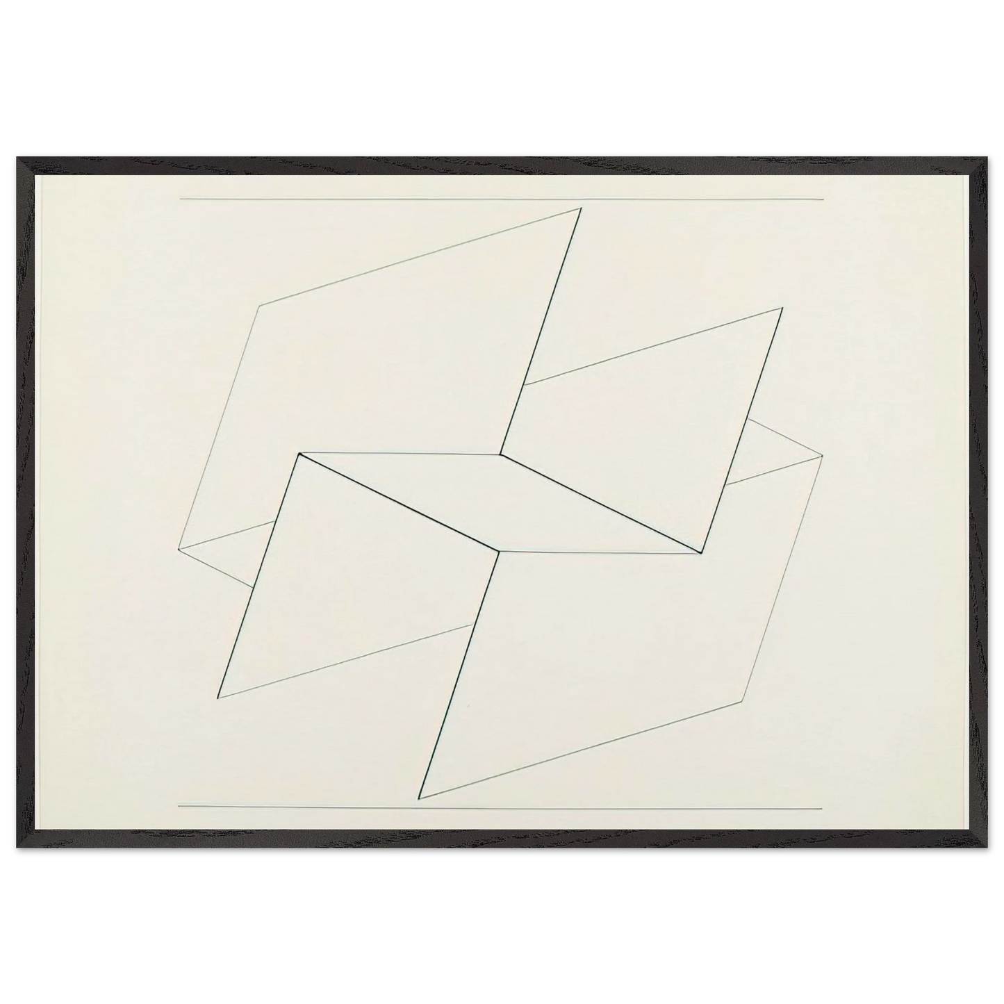 STRUCTURAL CONSTELLATION VI 1960 - Josef Albers Framed Art Print – Black Wooden Frame - Default Title - -Framed Art Print