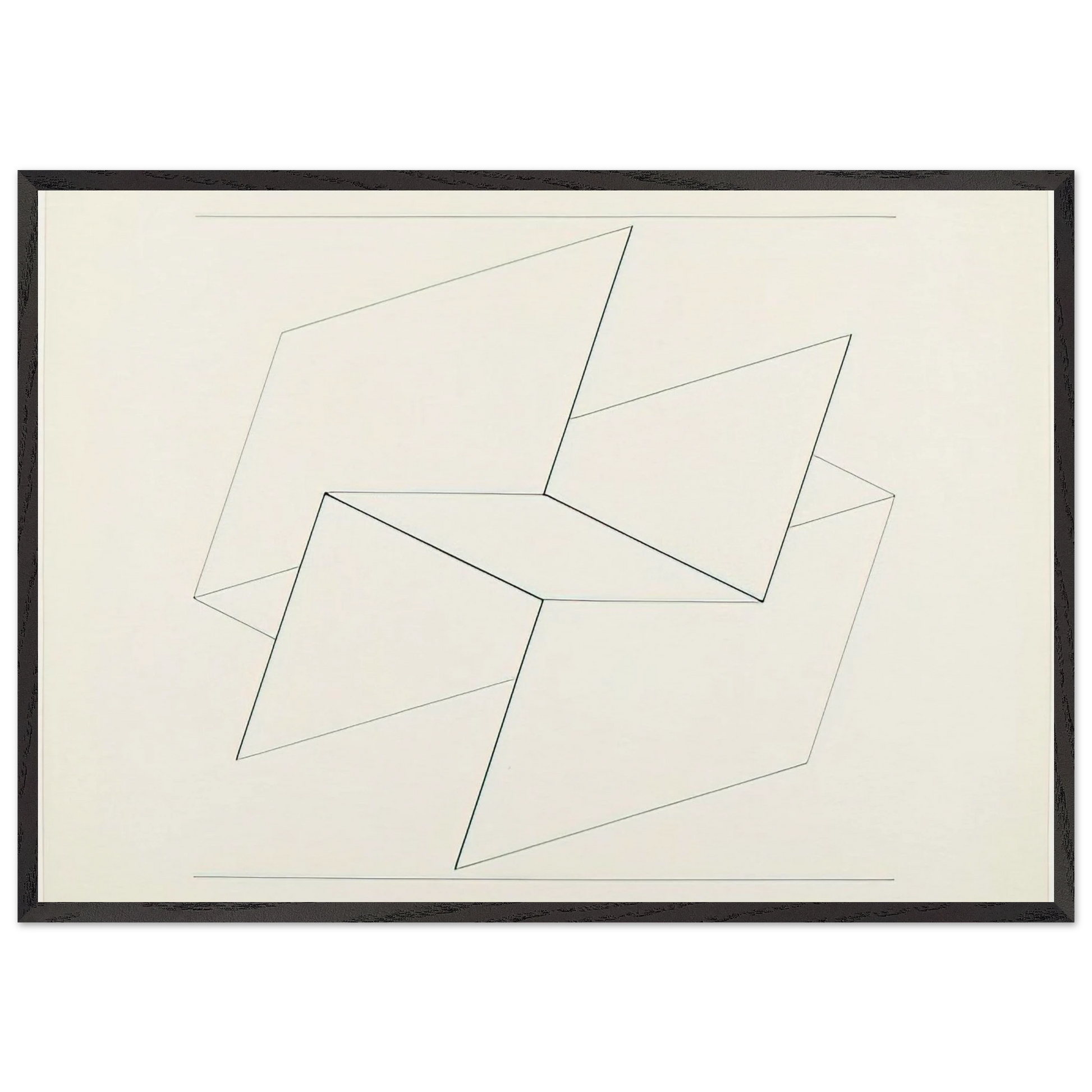 STRUCTURAL CONSTELLATION VI 1960 - Josef Albers Framed Art Print – Black Wooden Frame - Default Title - -Framed Art Print