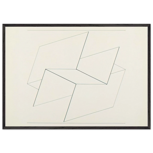 STRUCTURAL CONSTELLATION VI 1960 - Josef Albers Framed Art Print – Black Wooden Frame - Default Title - -Framed Art Print