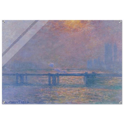 Charing Cross Bridge, The Thames - claude monet Acrylic Print - 70x100 cm / 28x40″ inches