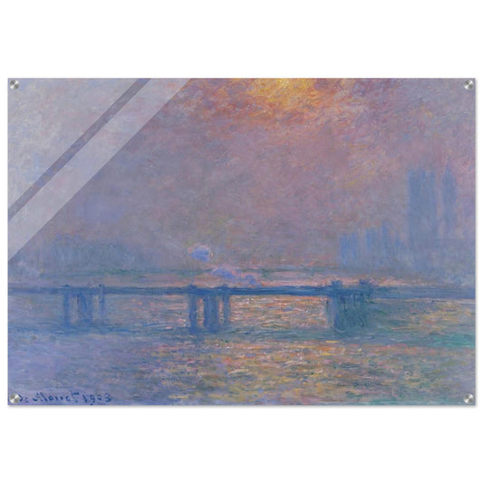 Charing Cross Bridge, The Thames - claude monet Acrylic Print - 70x100 cm / 28x40″ inches