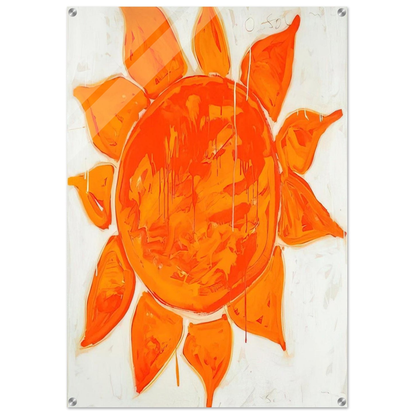 O sole mio! - 1979 - Mario Schifano Acrylic Print - 70x100 cm / 28x40″ inches | Mario Schifano Wall Art | Mario Schifano Prints