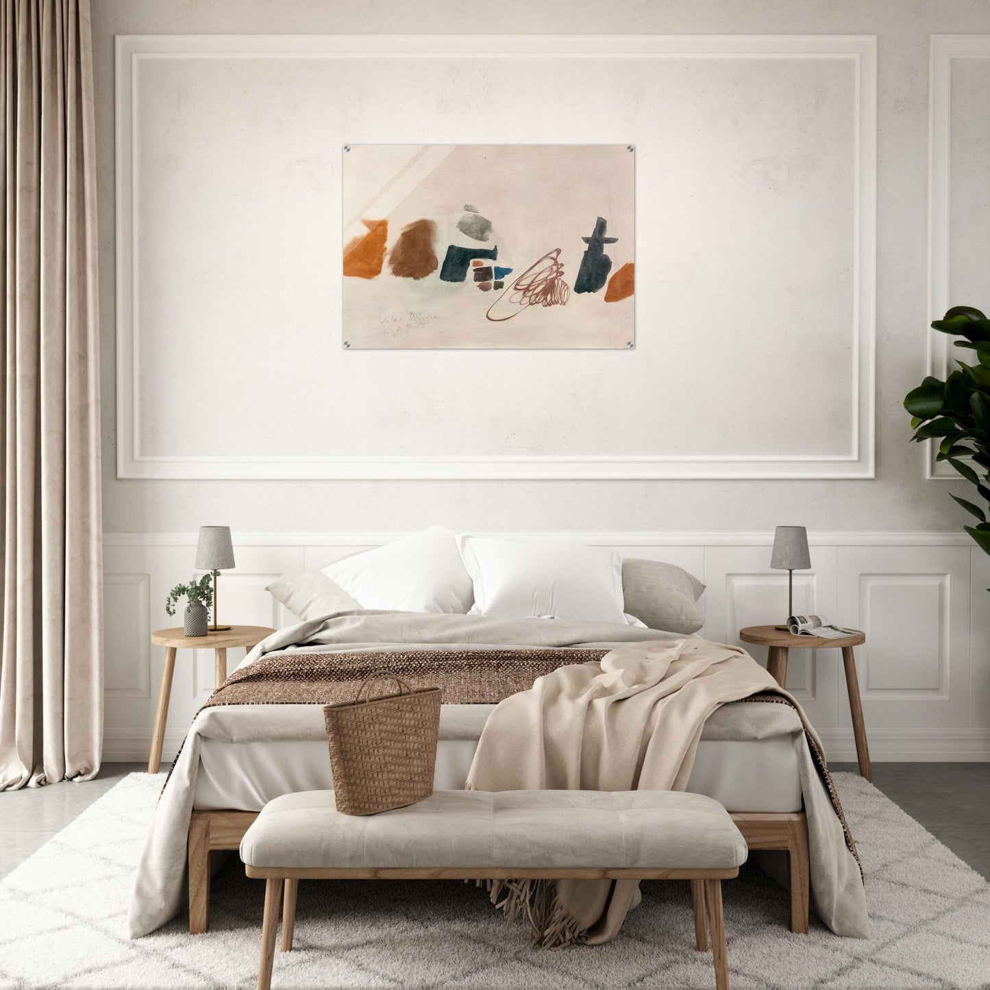 3.9.56 II - 1956 - Julius Bissier Acrylic Print - 70x100 cm / 28x40″ inches | Julius Bissier Wall Art | Julius Bissier Prints