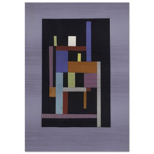 Collage - 1938 - Ad Reinhardt Brushed Aluminum Print - 70x100 cm / 28x40 inches | Ad Reinhardt Aluminum Print | Ad Reinhardt Prints