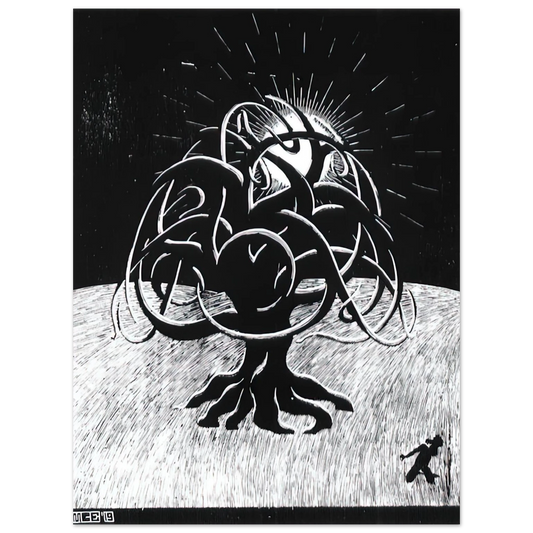 MC Escher - TWON TREE Wall Art - 21x29.7 cm / 8x12" - Fine Art Poster - -