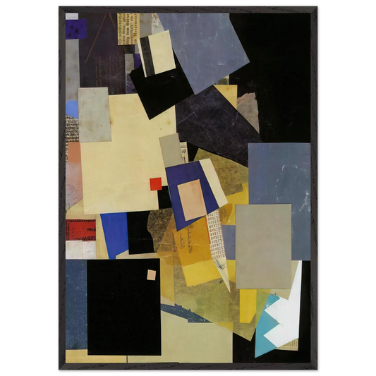 ELIKAN 1925 - Kurt Schwitters Framed Art Print – Black Wooden Frame - Default Title - -Framed Art Print