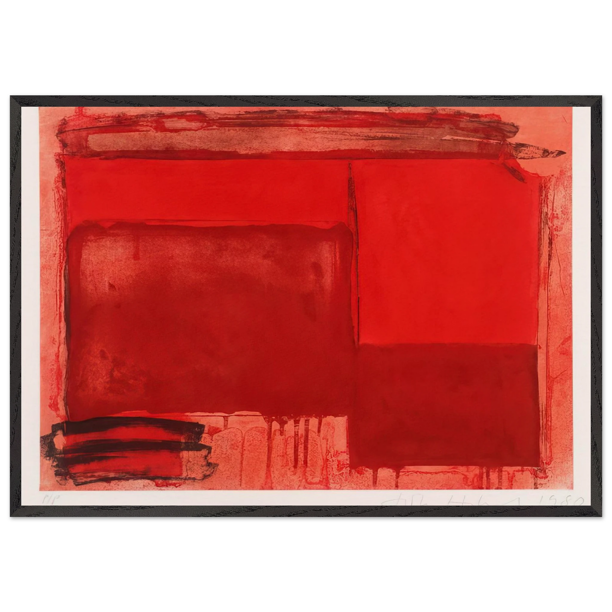 Tembi - 1980 - John Hoyland Framed Art Print – Black Wooden Frame - Default Title - -Framed Art Print