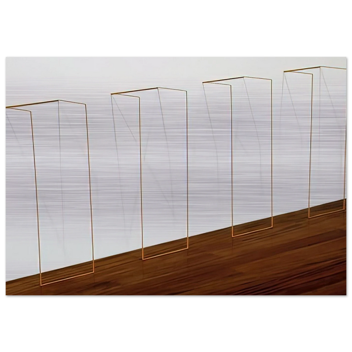 Untitled - 1968 - Fred Sandback Brushed Aluminum Print - 70x100 cm / 28x40 inches | Fred Sandback Aluminum Print | Fred Sandback Prints