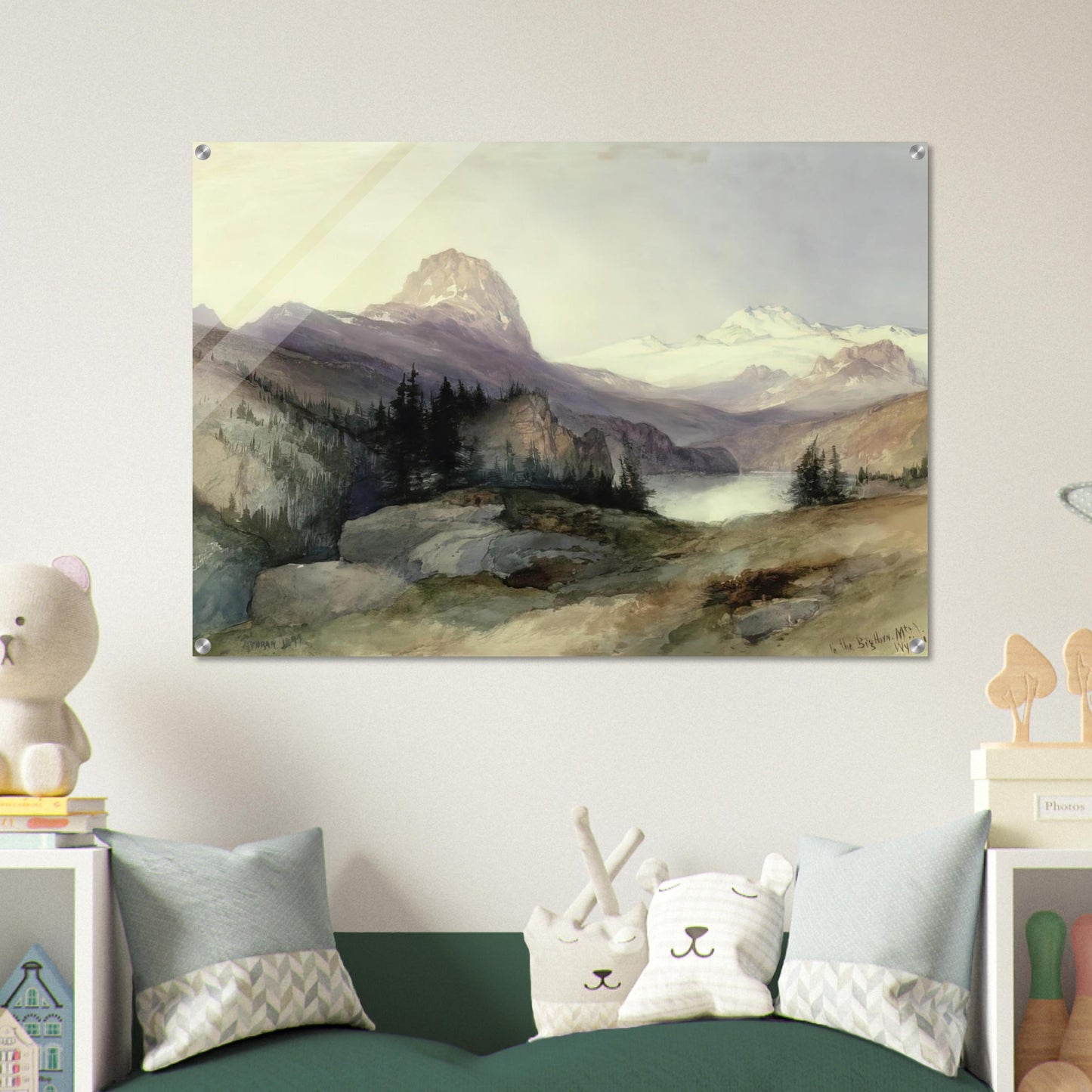 In the Bighorn Mountains - Thomas Moran Acrylic Print - 70x100 cm / 28x40″ inches