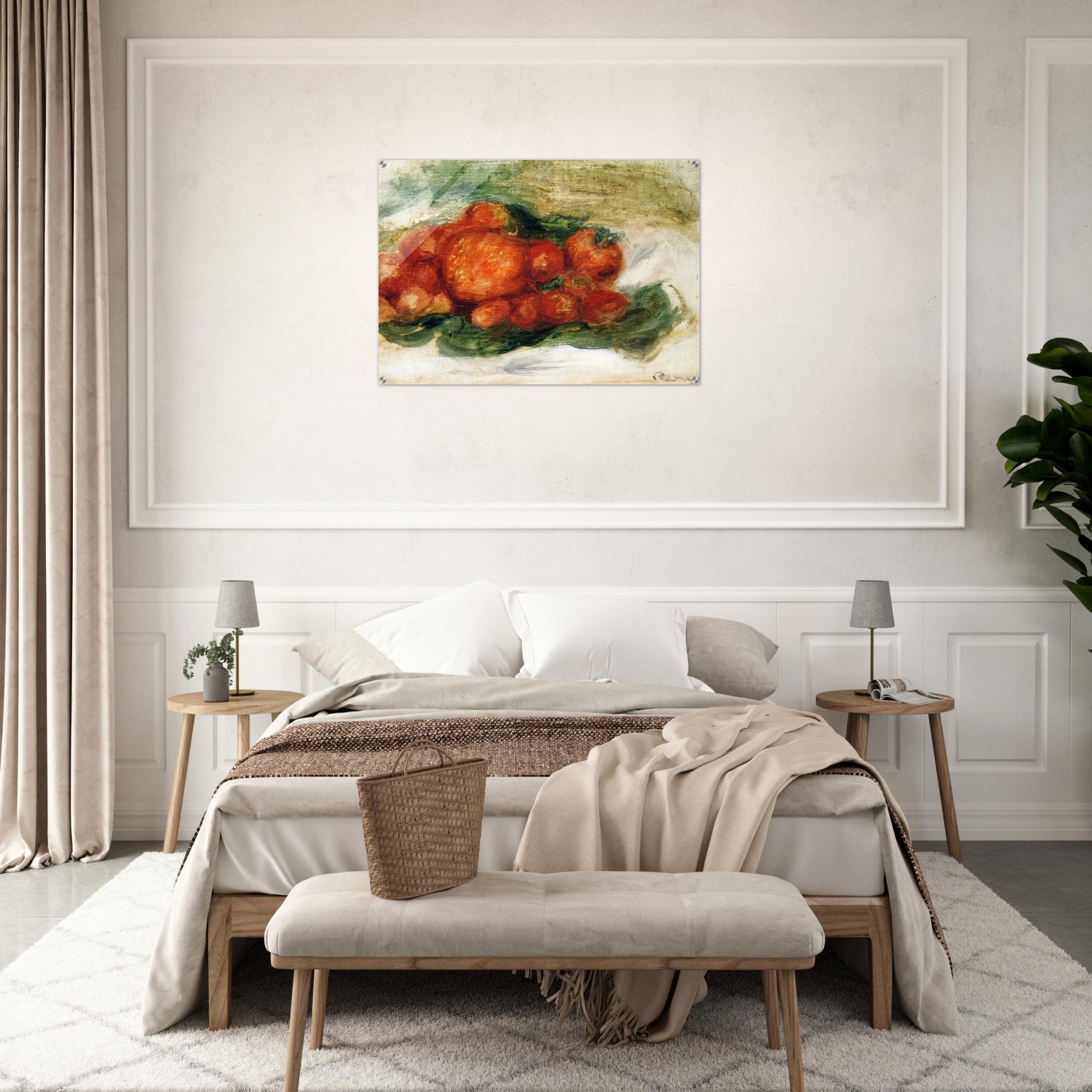 Still Life with Strawberries - Pierre-Auguste Renoir Acrylic Print - 70x100 cm / 28x40″ inches