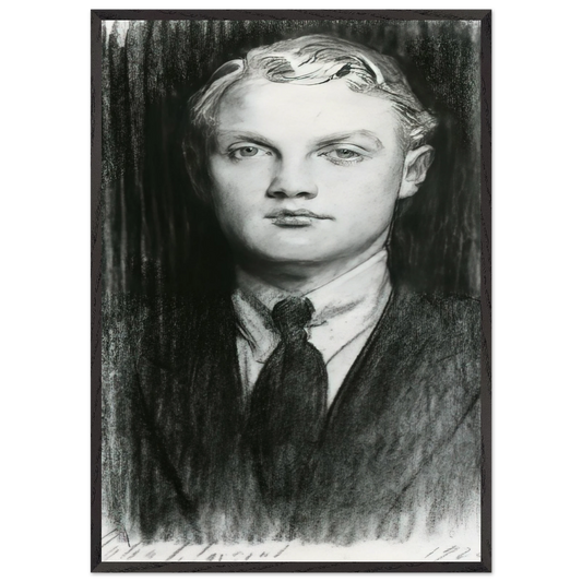 Sir William Hedworth Williamson - John Singer Sargent 70x100 cm / 28x40 inches Framed Art Print – Black Wooden Frame