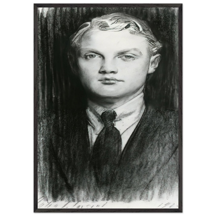 Sir William Hedworth Williamson - John Singer Sargent 70x100 cm / 28x40 inches Framed Art Print – Black Wooden Frame