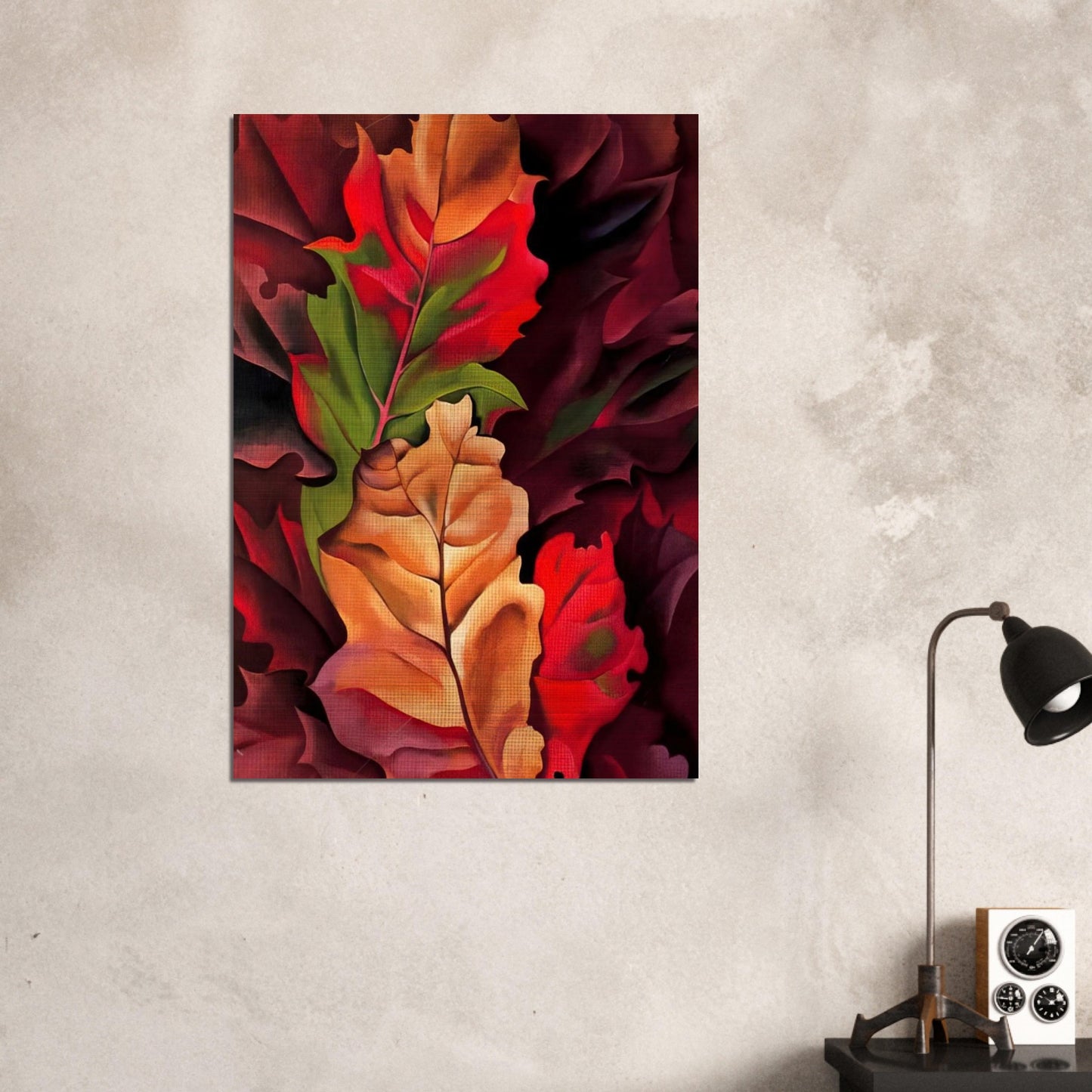 Autumn Leaves - Lake George, N.Y. - Georgia O'Keeffe Brushed Aluminum Print - 70x100 cm / 28x40 inches | Georgia O'Keeffe Aluminum Print | Georgia O'Keeffe Prints