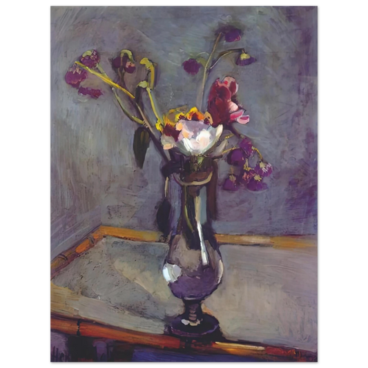 Henri Matisse - BOUQUET ON A BAMBOO TABLE 1903 Fine Art Poster - Default Title