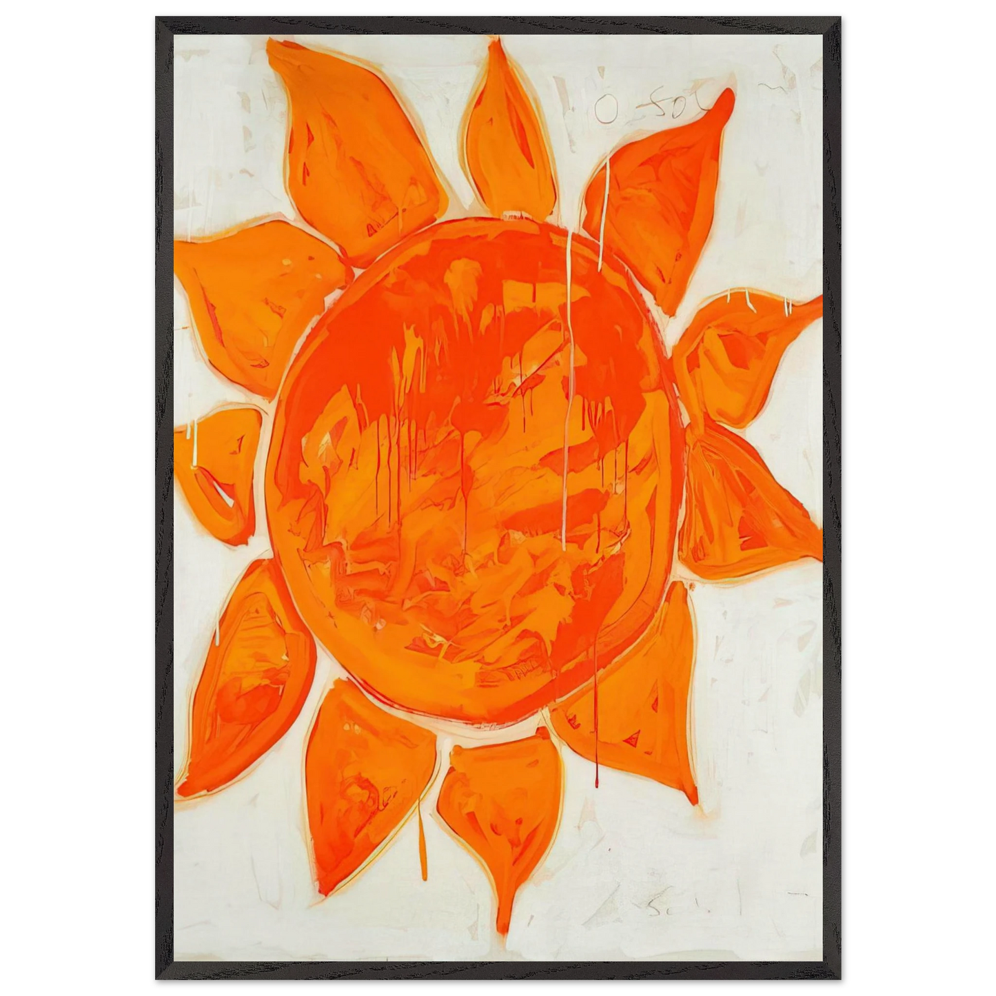 O sole mio - 1979 - Mario Schifano Framed Art Print – Black Wooden Frame - Default Title - -Framed Art Print