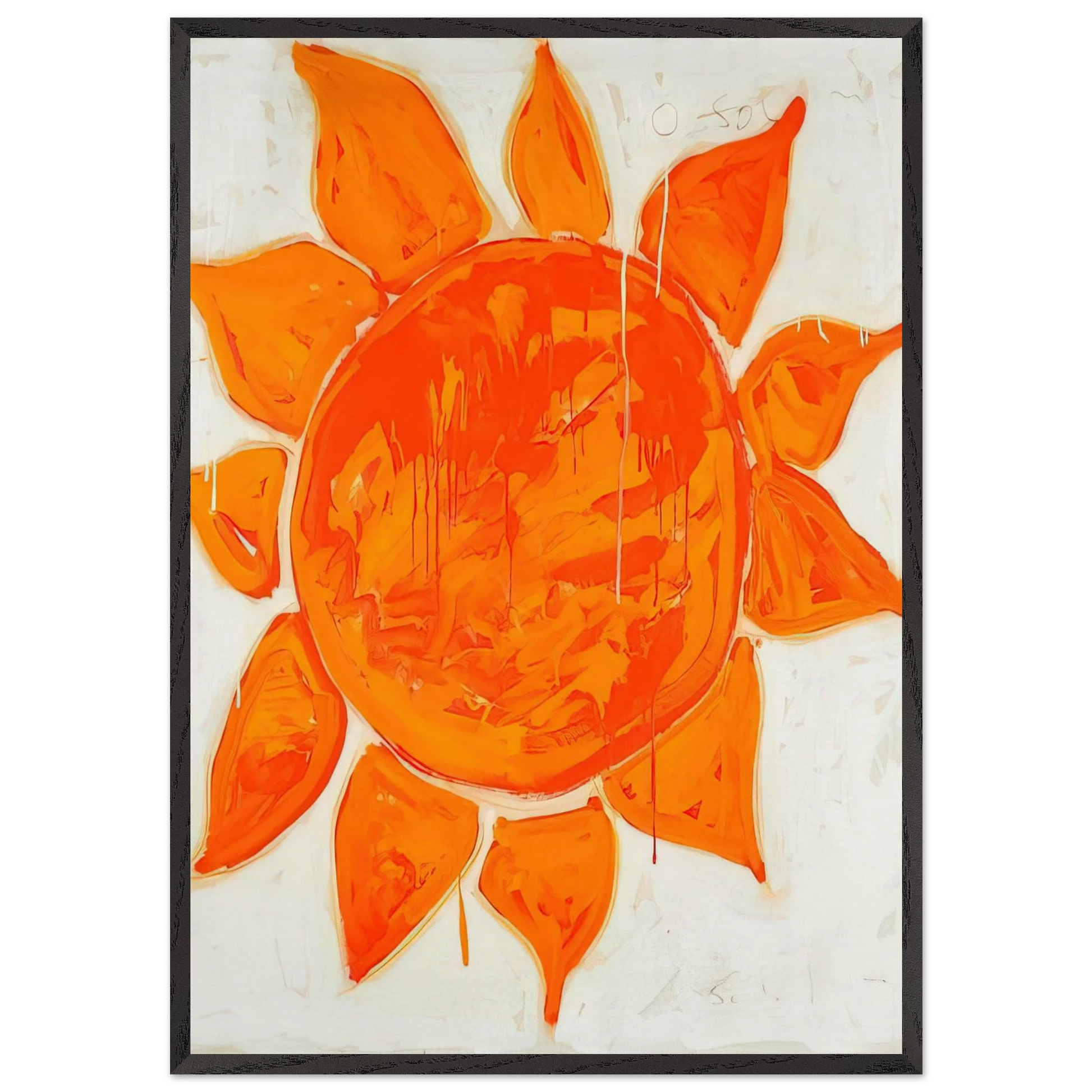 O sole mio - 1979 - Mario Schifano Framed Art Print – Black Wooden Frame - Default Title - -Framed Art Print