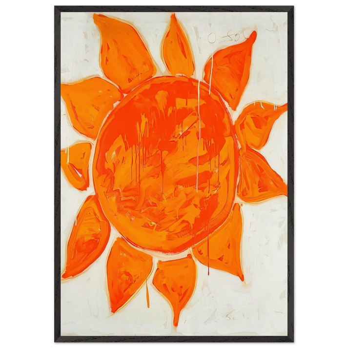 O sole mio - 1979 - Mario Schifano 70x100 cm / 28x40 inches Framed Art Print – Black Wooden Frame