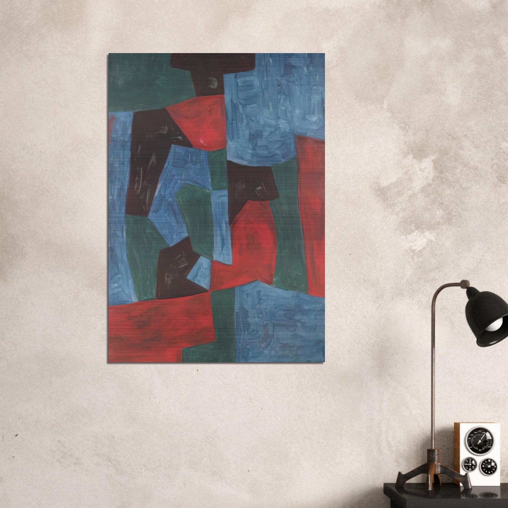Composition abstraite - 1958 - Serge Poliakoff Brushed Aluminum Print - 70x100 cm / 28x40 inches | Serge Poliakoff Aluminum Print | Serge Poliakoff Prints