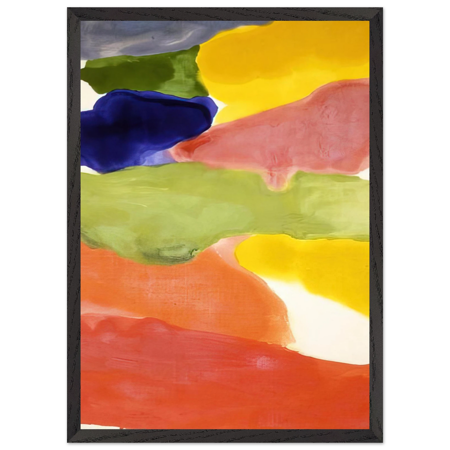 Helen Frankenthaler - Tutti-Fruitti - 1966 Wall art - A1 (59.4 x 84.1  cm) - Premium Wooden Framed Poster With Fine Art Paper - White frame
