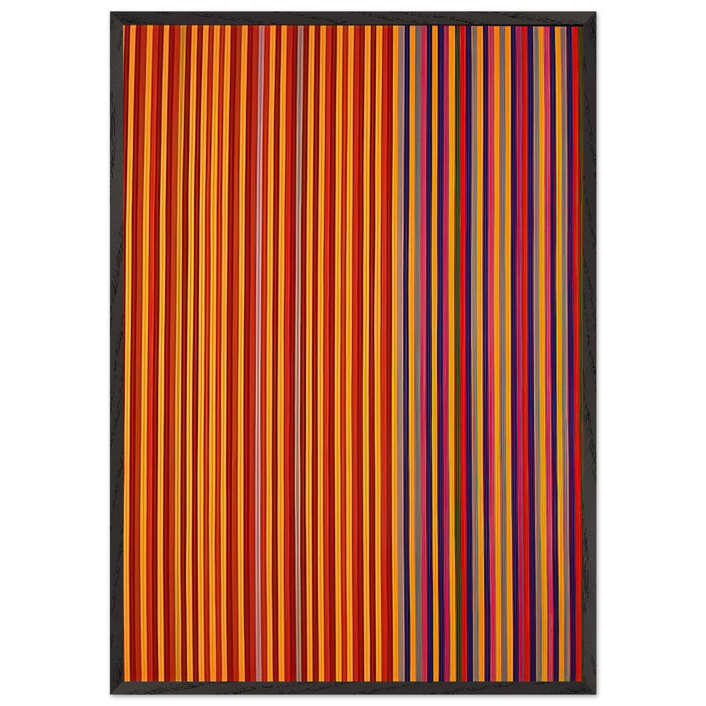 Equinox - 1965 - Gene Davis Framed Art Print – Black Wooden Frame - Default Title - -Framed Art Print