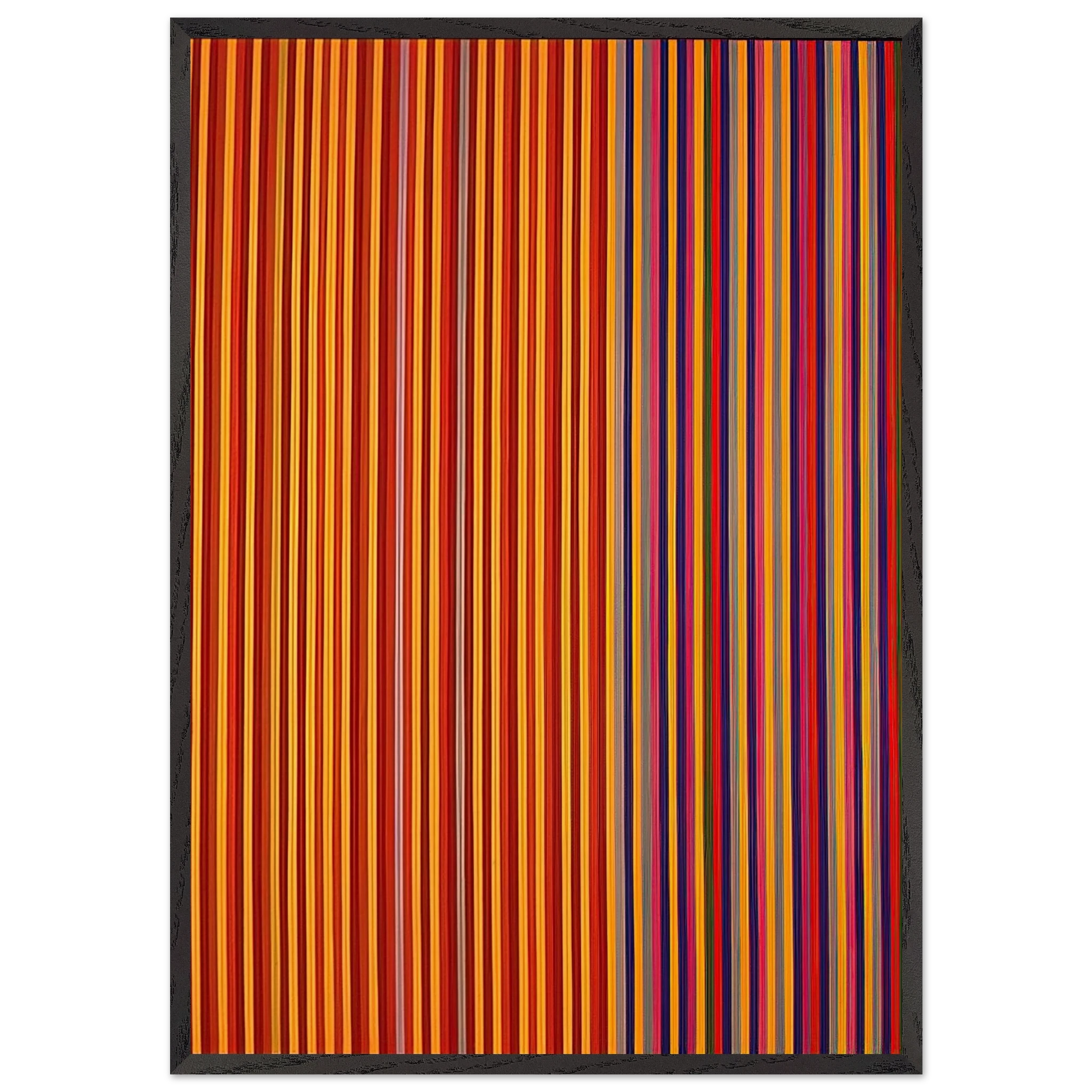 Equinox - 1965 - Gene Davis Framed Art Print – Black Wooden Frame - Default Title - -Framed Art Print