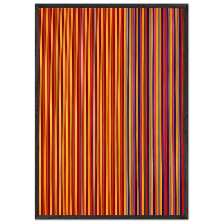 Equinox - 1965 - Gene Davis 70x100 cm / 28x40 inches Framed Art Print – Black Wooden Frame