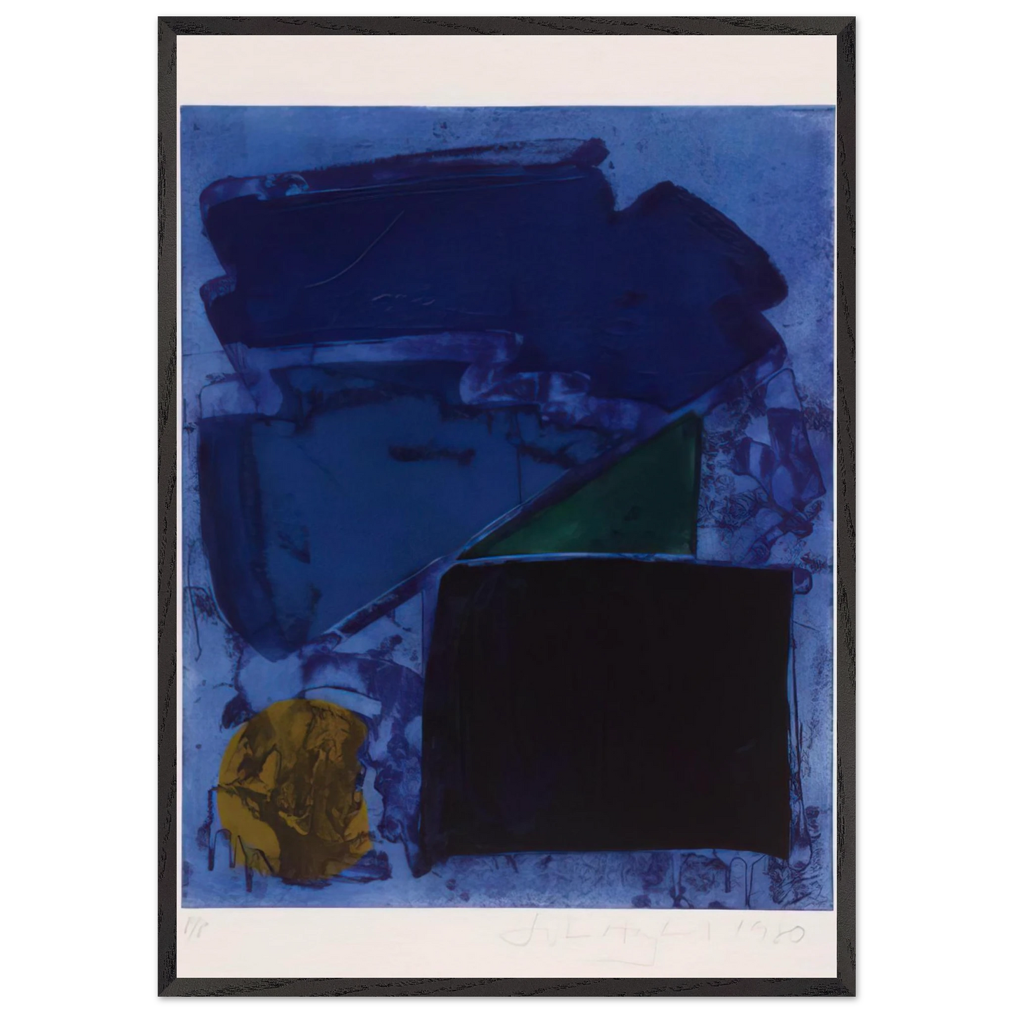 Memphis - 1980 - John Hoyland Framed Art Print – Black Wooden Frame - Default Title - -Framed Art Print