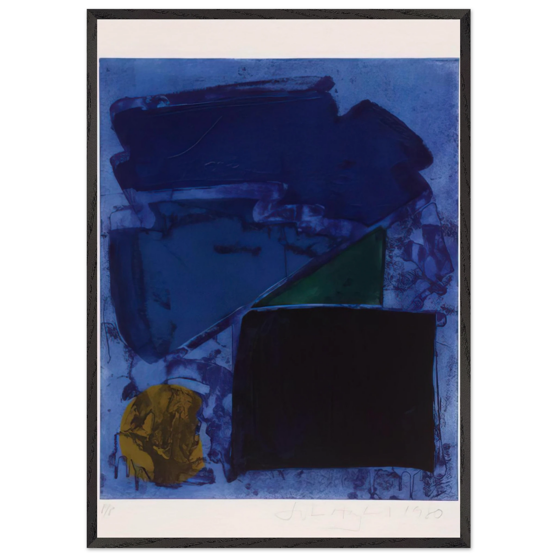 Memphis - 1980 - John Hoyland Framed Art Print – Black Wooden Frame - Default Title - -Framed Art Print