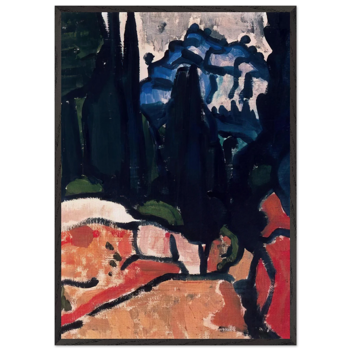 NOT DETECTED 256142 - Andre Derain 70x100 cm / 28x40 inches Framed Art Print – Black Wooden Frame