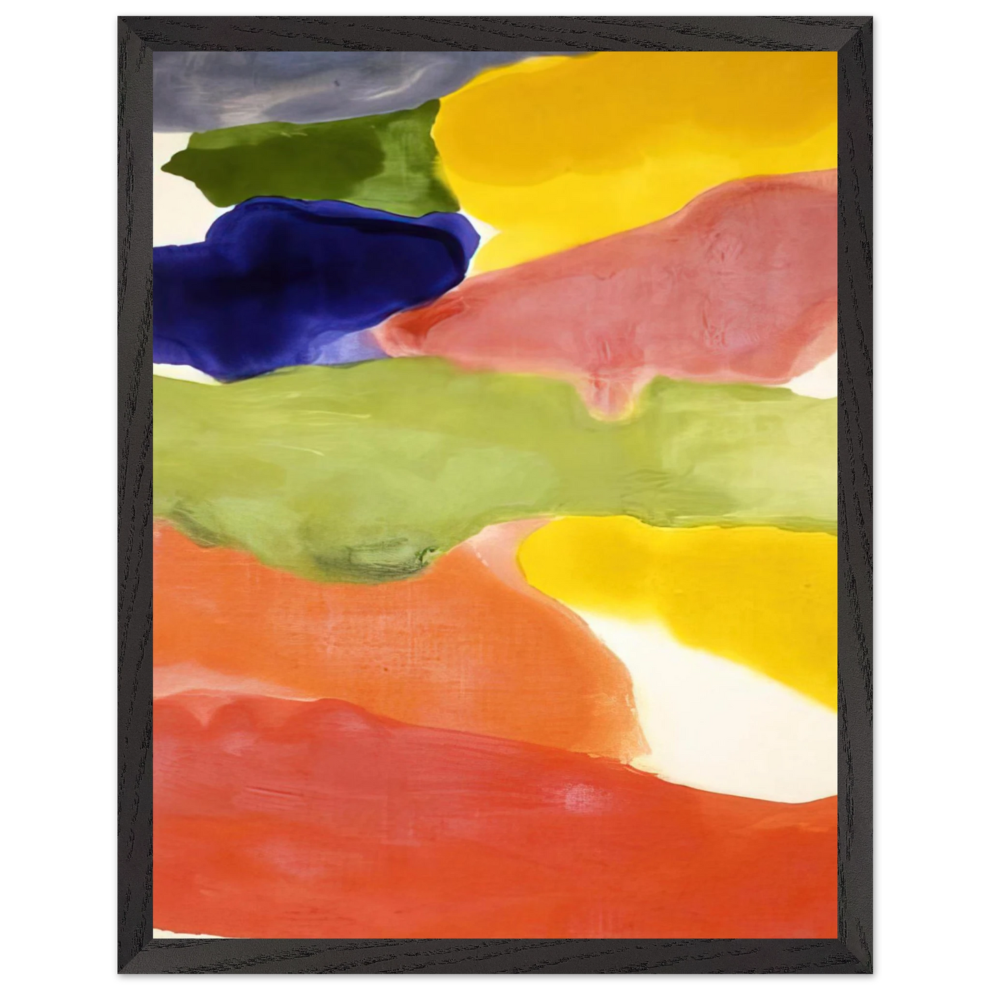 Helen Frankenthaler - Tutti-Fruitti - 1966 Wall art - 30x45 cm / 12x18 inches - Premium Wooden Framed Poster With Fine Art Paper - Wood frame