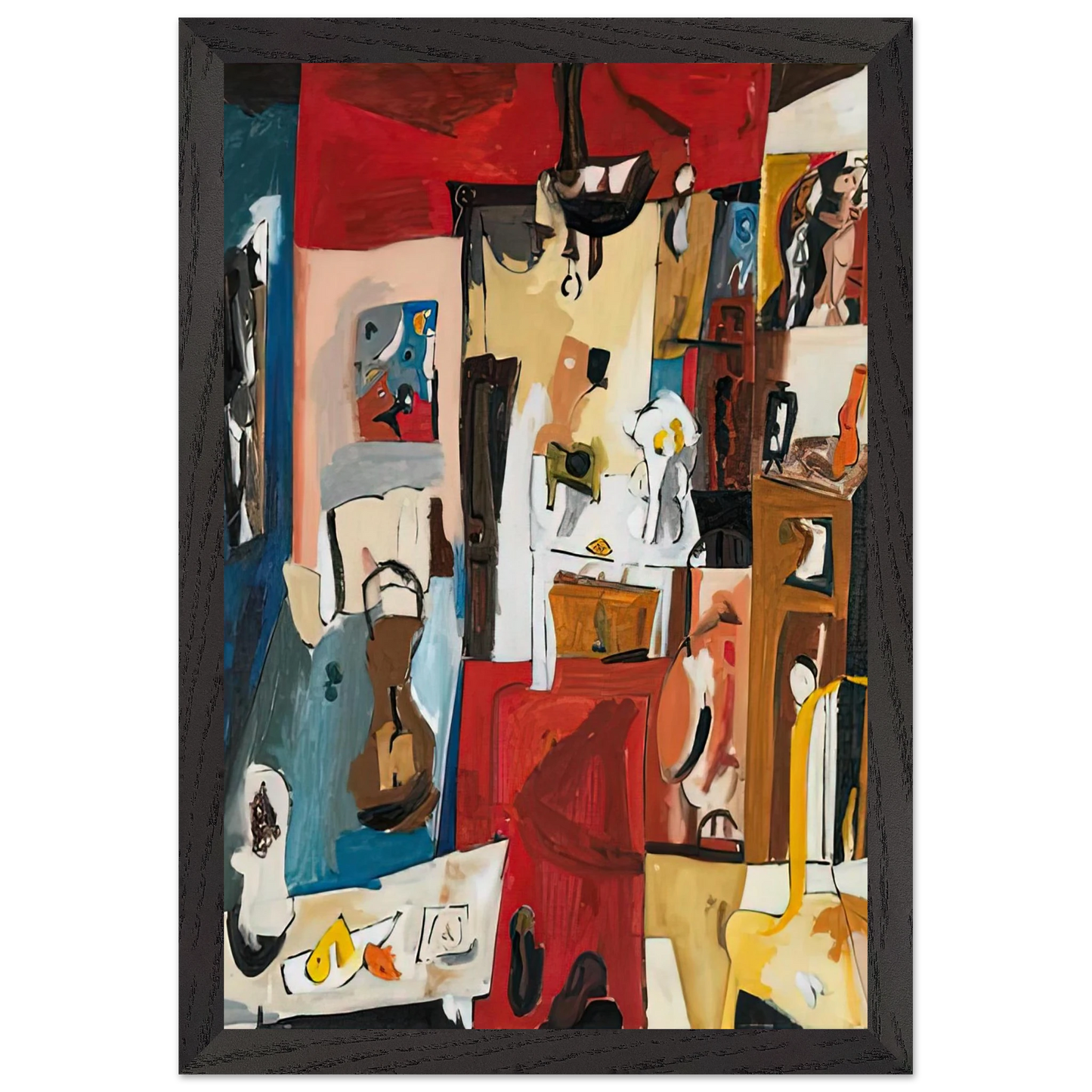 Helen Frankenthaler - 21st Street Studio, 1950- Wall Art - 30x40 cm / 12x16 inches - Fine Art Poster - -