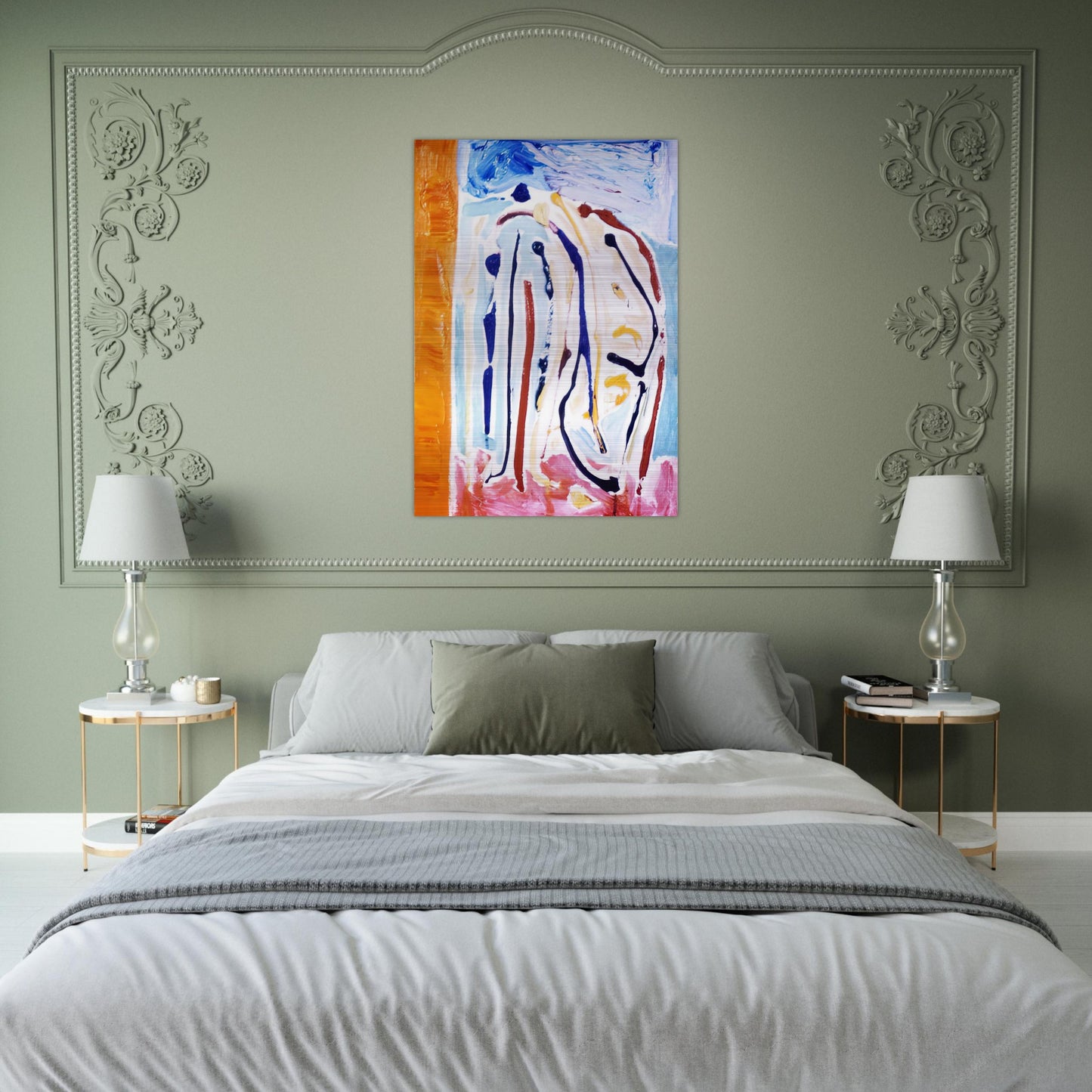 Sky Dance - 1973 - Ronnie Landfield Brushed Aluminum Print - 70x100 cm / 28x40 inches | Ronnie Landfield Aluminum Print | Ronnie Landfield Prints